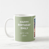 Mled Elegance Tranquice Sage Happy Birthday Card Kaffeetasse (Links)