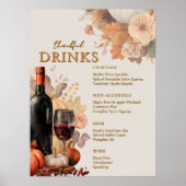 Mled Florals Erntedank Bar Menu Poster (Vorne)