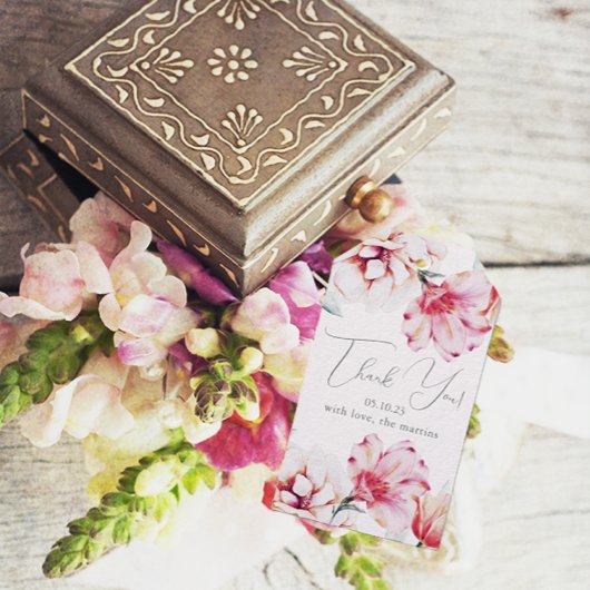 Mled Lavender Floral Wedding Vielen Dank Geschenkanhänger