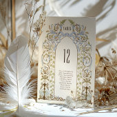 Mled Royal Viktorianisch Floral Wedding Tischnumme Einladung