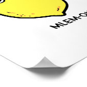 Mlem-on Funny Lemon Fruit Pun Poster (Ecke)