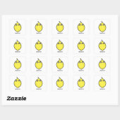 Mlem-on Funny Lemon Fruit Pun Sticker (Blatt)