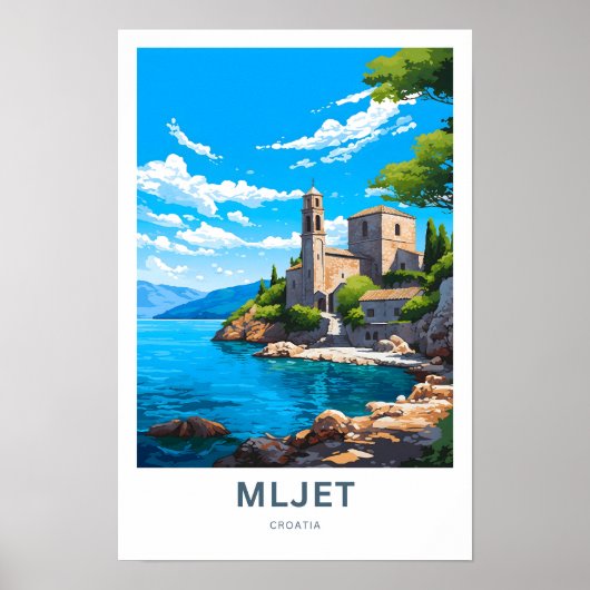 Mljet Croatia Travel Print Poster (Vorne)