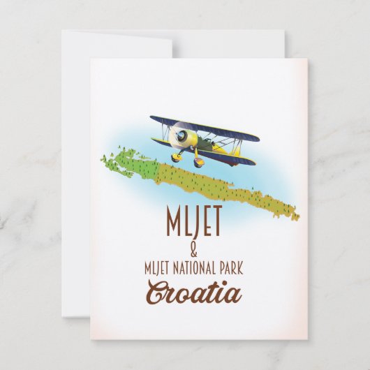 Mljet Nationalpark Kroatien Karte (Vorderseite)