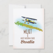 Mljet Nationalpark Kroatien Karte (Rückseite)