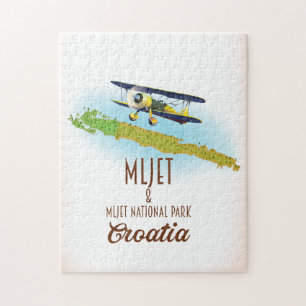 Mljet Nationalpark Kroatien Karte Puzzle