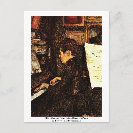 Mlle Dihau Au Piano Postkarte (Vorderseite)