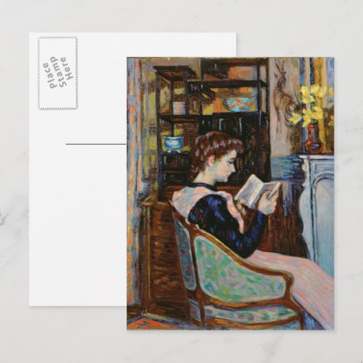 Mlle. Guillaumin, Lesung, 1907 Postkarte (Vorne/Hinten)