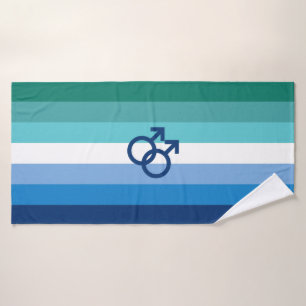 MLM Gay Male Pride Flag Badehandtuch