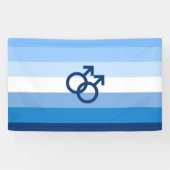 MLM Gay Male Pride Flag Banner (Horizontal)