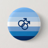 MLM Gay Male Pride Flag Button (Vorderseite)