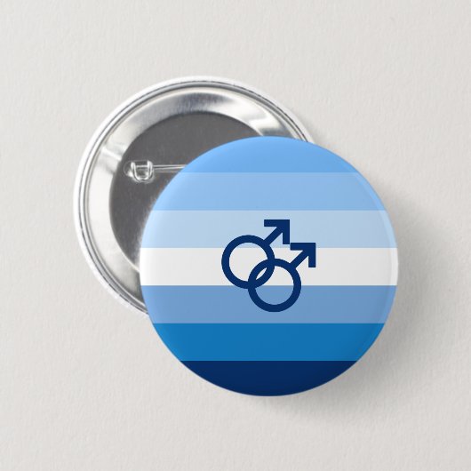 MLM Gay Male Pride Flag Button (Vorne & Hinten)