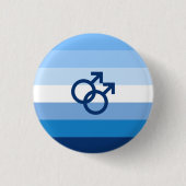 MLM Gay Male Pride Flag Button (Vorderseite)