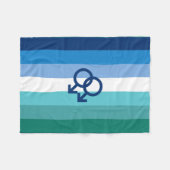 MLM Gay Male Pride Flag Fleecedecke (Vorderseite (Horizontal))