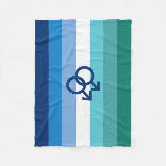 MLM Gay Male Pride Flag Fleecedecke (Vorderseite)