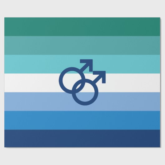 MLM Gay Male Pride Flag Geschenkpapier (Flach)