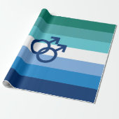 MLM Gay Male Pride Flag Geschenkpapier (Ungerollt)