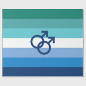 MLM Gay Male Pride Flag Geschenkpapier (Flach)