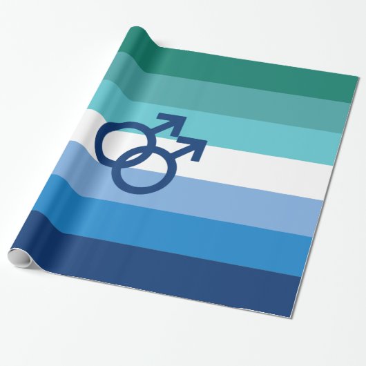 MLM Gay Male Pride Flag Geschenkpapier (Ungerollt)