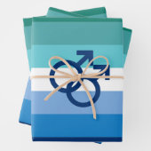MLM Gay Male Pride Flag Geschenkpapier Set (Beispiel)