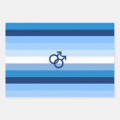 MLM Gay Male Pride Flag Geschenkpapier Set (Vorderseite)