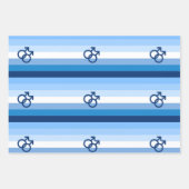 MLM Gay Male Pride Flag Geschenkpapier Set (Vorderseite 3)