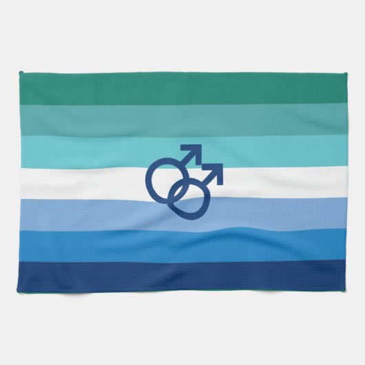MLM Gay Male Pride Flag Geschirrtuch (Horizontal)