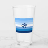 MLM Gay Male Pride Flag Glas (Vorderseite)