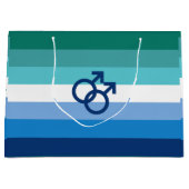 MLM Gay Male Pride Flag Große Geschenktüte (Vorderseite)