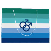 MLM Gay Male Pride Flag Große Geschenktüte (Rückseite)