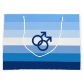 MLM Gay Male Pride Flag Große Geschenktüte (Vorderseite)