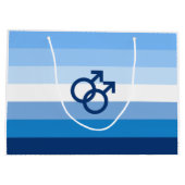 MLM Gay Male Pride Flag Große Geschenktüte (Rückseite)