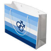MLM Gay Male Pride Flag Große Geschenktüte (Rückseite Schrägansicht)