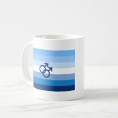 MLM Gay Male Pride Flag Kaffeetasse (Vorderseite Links)