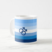 MLM Gay Male Pride Flag Kaffeetasse (Vorderseite Links)
