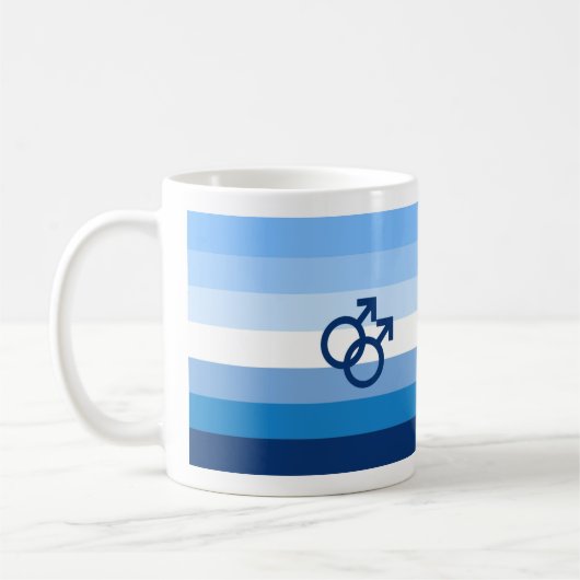 MLM Gay Male Pride Flag Kaffeetasse (Links)