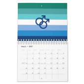 MLM Gay Male Pride Flag Kalender (Mär 2027)