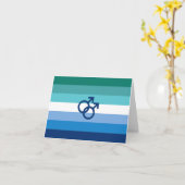 MLM Gay Male Pride Flag Karte (Gelbe Blume)