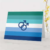MLM Gay Male Pride Flag Karte (Gelbe Blume)