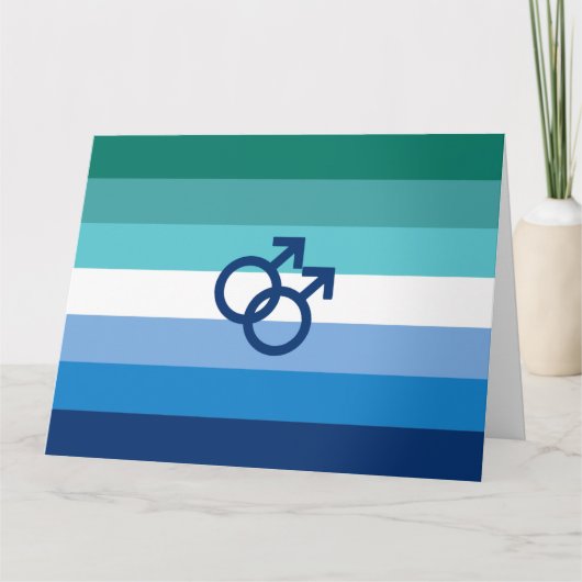MLM Gay Male Pride Flag Karte (Vorderseite)