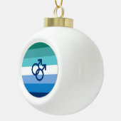 MLM Gay Male Pride Flag Keramik Kugel-Ornament (Rechts)