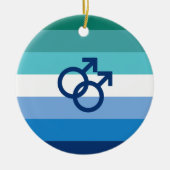 MLM Gay Male Pride Flag Keramik Ornament (Vorne)