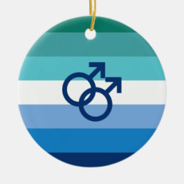 MLM Gay Male Pride Flag Keramik Ornament