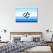 MLM Gay Male Pride Flag Leinwanddruck (Insitu (Schlafzimmer))
