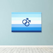 MLM Gay Male Pride Flag Leinwanddruck (Insitu (Holzboden))