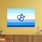 MLM Gay Male Pride Flag Leinwanddruck (Insitu (Wohnzimmer))