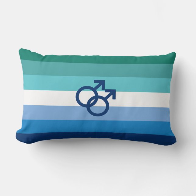 MLM Gay Male Pride Flag Lendenkissen (Vorderseite)