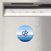 MLM Gay Male Pride Flag Magnet (In Situ (Geschirrspüler))