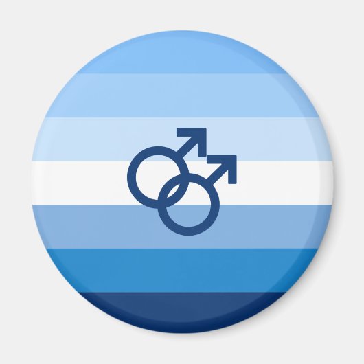 MLM Gay Male Pride Flag Magnet (Vorne)