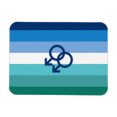 MLM Gay Male Pride Flag Magnet (Horizontal)